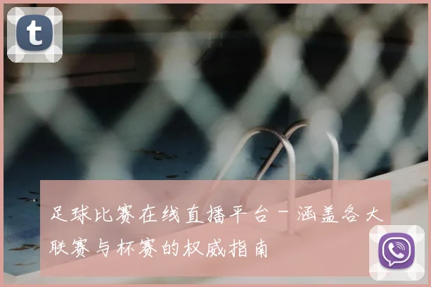 足球比赛在线直播平台 - 涵盖各大联赛与杯赛的权威指南